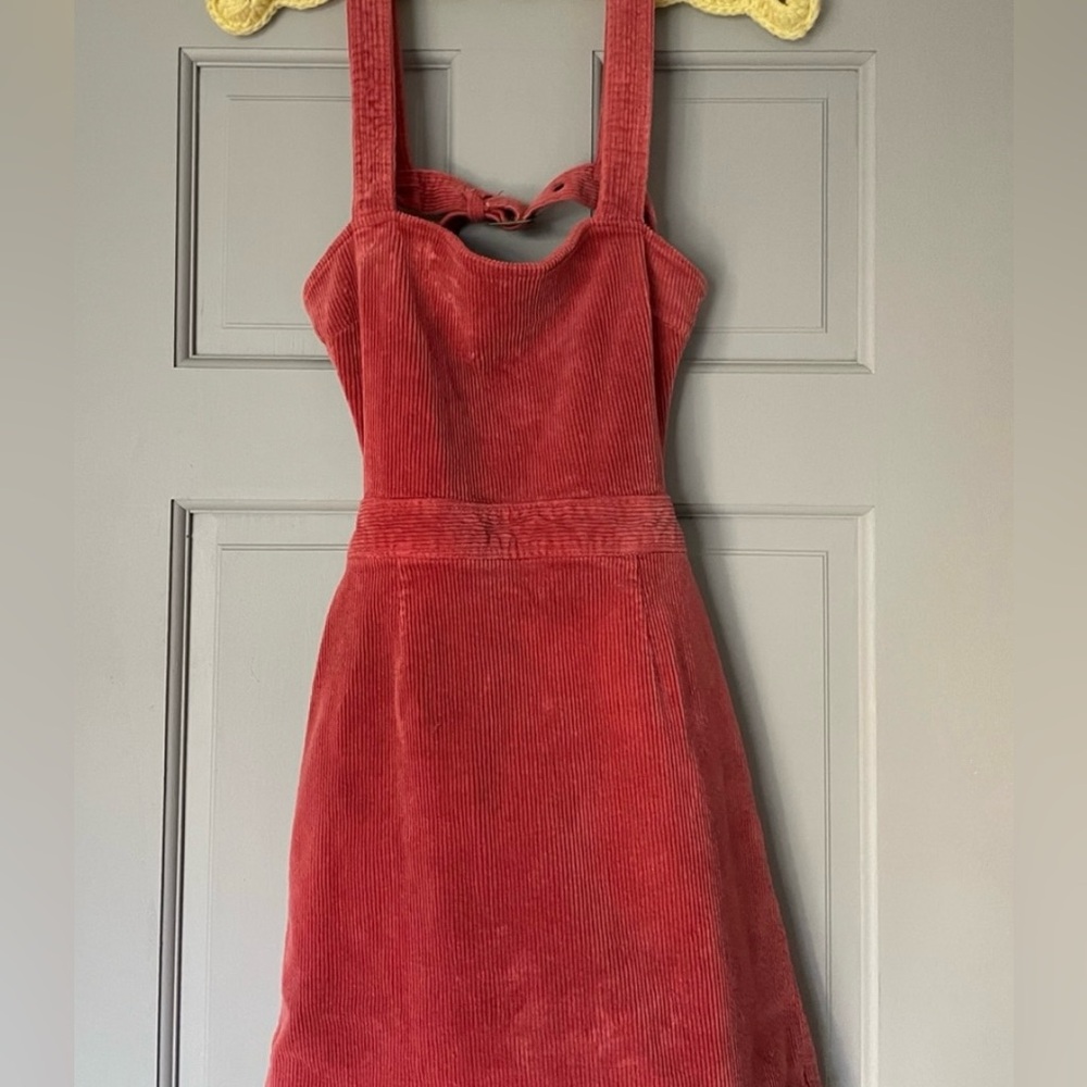 Small corduroy overall dress